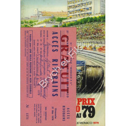 Programme Grand Prix Monaco 1979 with Pass acces resident