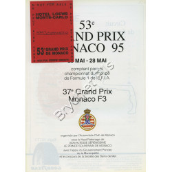 Programme Grand Prix Monaco 95 (avec Pass)