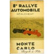 1929 Règlement 8ème RALLYE de MONTE-CARLO