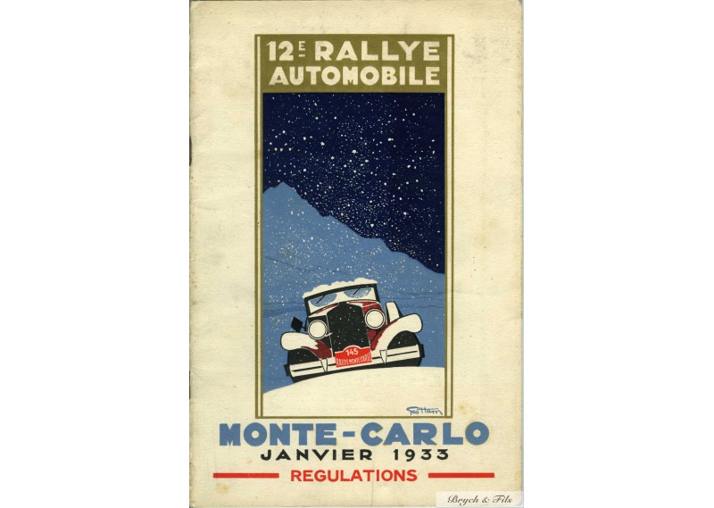 1933  12ème  RALLYE de MONTE-CARLO