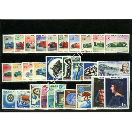 1967 MONACO ANNEE COMPLETE TIMBRES POSTE + P.A. N°91 xx