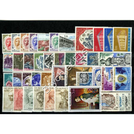 1969 MONACO ANNEE COMPLETE TIMBRES POSTE P.A. N°93/94  Préo N°27/29 xx