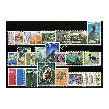 1971 MONACO ANNEE COMPLETE TIMBRES POSTE + PA + PREO x