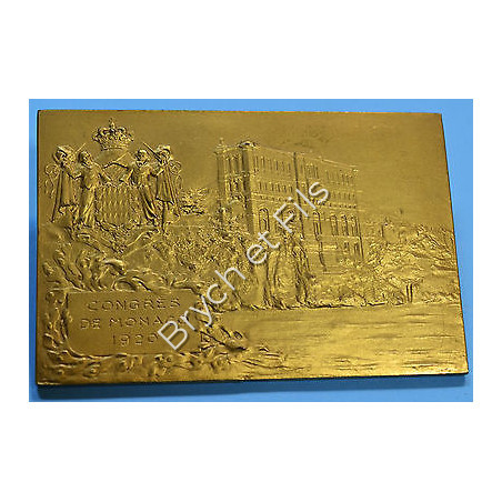 MONACO PLAQUE CONGRES DE MONACO 1920 MUSEE OCEANOGRAPHIQUE