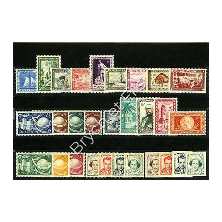 1949 MONACO ANNEE COMPLETE TIMBRES POSTE  + PA x