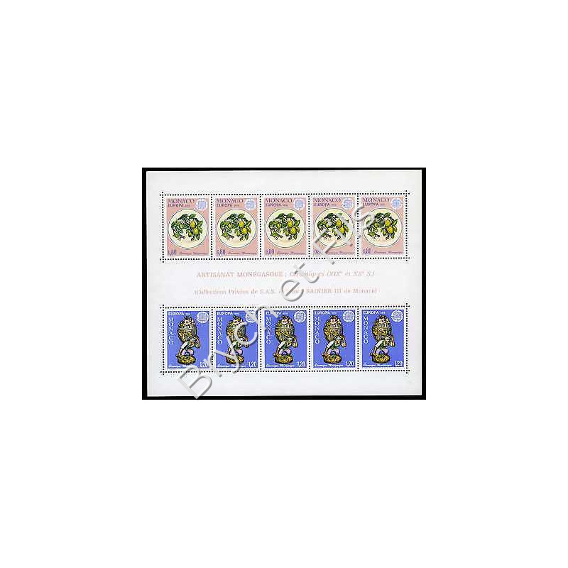 1976 MONACO BLOC N°12 DENTELE EUROPA xx