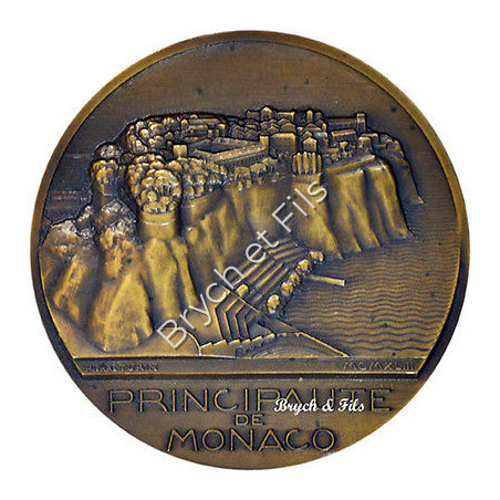 MONACO MEDAILLE PRINCIPAUTE DE MONACO 15-12-1945 CAPITAINE UPTON par P. Turin BRONZE