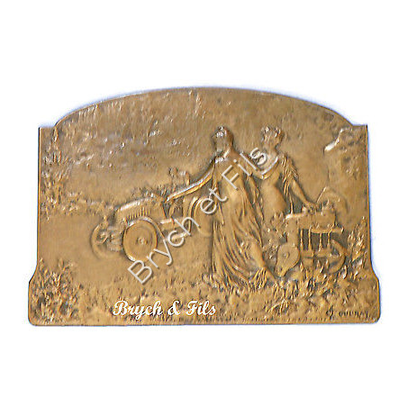 FRANCE MEDAILLE ND (début XXe) AUTOMOBILE Bronze signée L. Coudray