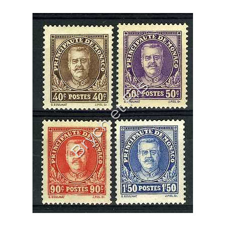 1933 MONACO  N°115/118 TIMBRES POSTE 10e REG LOUIS II x