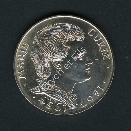1984 PIECE 100 FRANCS MARIE CURIE EN ARGENT 