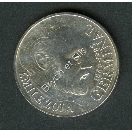 1985 PIECE 100 FRANCS ZOLA EN ARGENT
