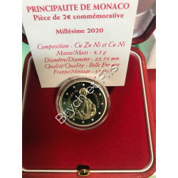 Monaco 2020 BE 2 euro Prince Honoré III