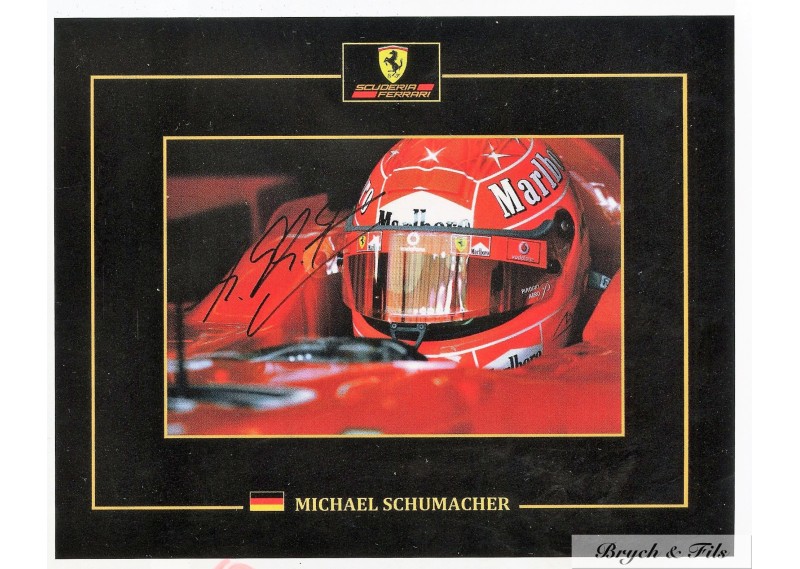 Formule 1 : une Ferrari dédicacée par Michael Schumacher mise en