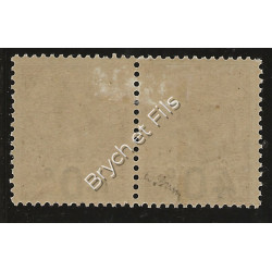 1919 Monaco Taxe N°12b Variété Chiffre espacé se Tenant A Normal x