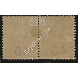 1919 Monaco Taxe N°12a Variété Sans Point Après "C" se Tenant A Normal x 