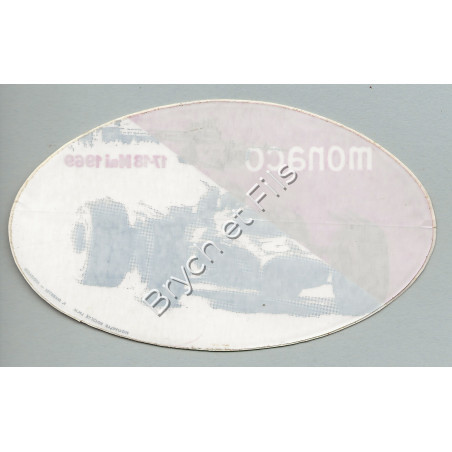 Autocollant Grand Prix de Monaco 17-18 MAI 1969