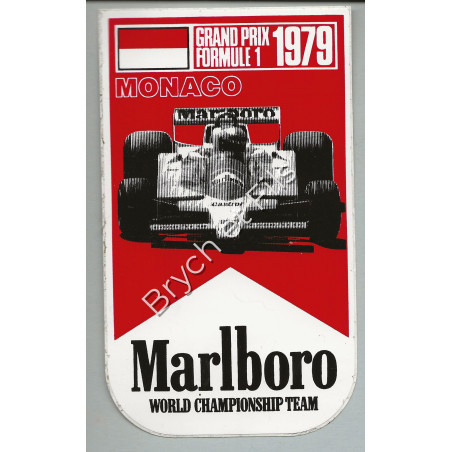 Autocollant Marlboro Grand Prix de Monaco 1979