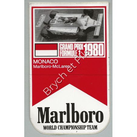 Autocollant Marlboro Grand Prix de Monaco 1980