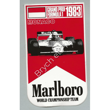 Autocollant Marlboro Grand Prix de Monaco 1983