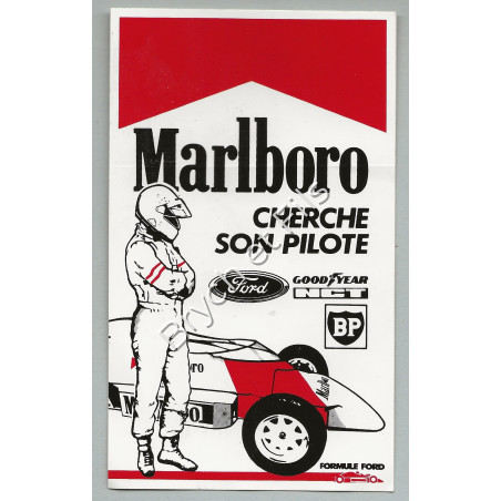  Autocollant Marlboro F1 Cherche son Pilote 1986
