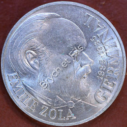 1985 PIECE 100 FRANCS ZOLA EN ARGENT