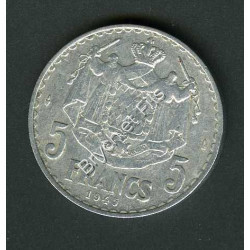 5 FRANCS LOUIS II 1945