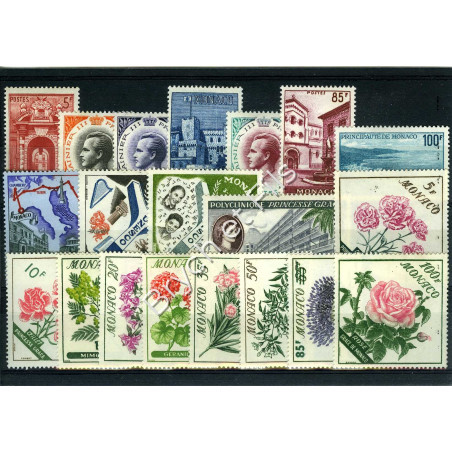 1959 MONACO ANNEE COMPLETE TIMBRES POSTE  x