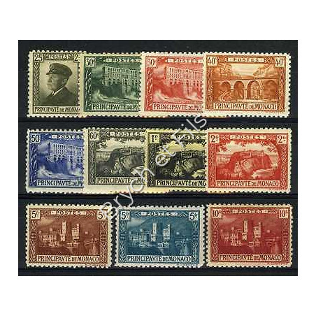 1922-23 MONACO N°54/64 TIMBRES POSTE ALBERT I ET VUES x