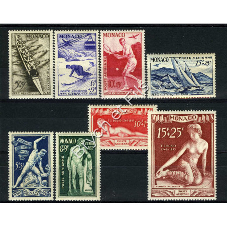 1948 MONACO POSTE AERIENNE YVERT ET TELLIER  N°28/35 x
