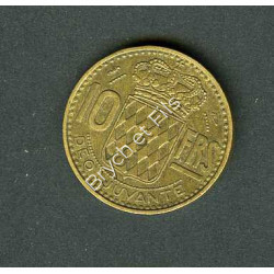 10 Francs Rainier III de Monaco Bronze-Alu. 1950