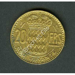 20 Francs Rainier III de Monaco Bronze-Alu. 1950