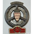 1982 MONACO BADGE PLAQUE CALANDRE EMAILLE 50e RALLYE AUTOMOBILE DE MONTE CARLO EQUIPIER