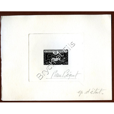 1963 MONACO N°617 SCOLATEX EPREUVE D'ETAT