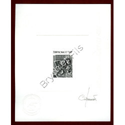 1999 MONACO N°2212 PHILEXFRANCE 99 EPREUVES D'ARTISTE BLEUE ET NOIRE SIGNEES