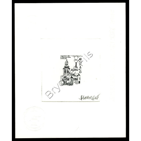 2007 MONACO N°2609 125e ANNIV. EGLISE SAINT CHARLES EPREUVE D'ARTISTE SIGNEE