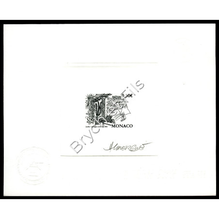 2008 MONACO N°2630 JARDIN EXOTIQUE EPREUVE D'ARTISTE SIGNEE