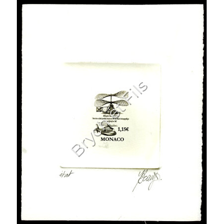 2007 MONACO N°2597 PREMIER VOL DE L HELICOPTERE EPREUVE D'ETAT
