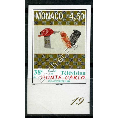 1998 MONACO N°2146 NON DENTELE 38° FESTIVAL DE TELExx