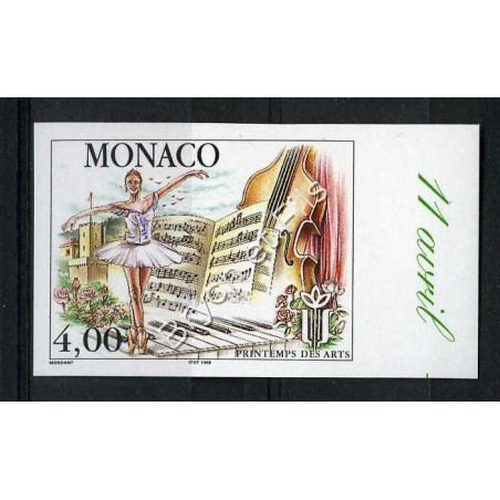 1998 MONACO N°2150 NON DENTELE XV° PRINTEMPS DES ARTS xx