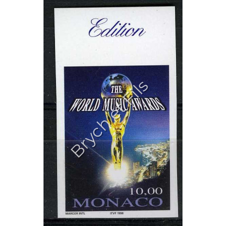 1998 MONACO N°2158 NON DENTELE 10° WORLD MUSIC AWARDSxx