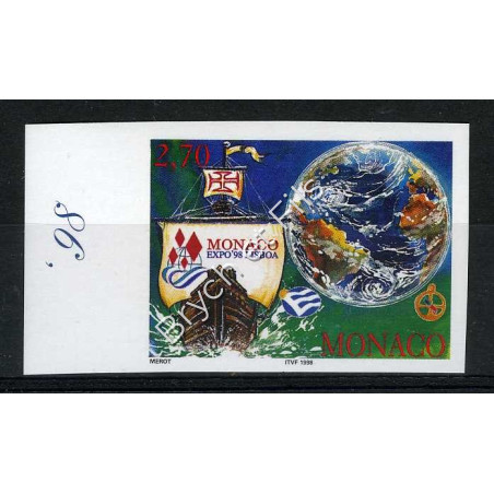 1998 MONACO N°2159 NON DENTELE EXPOSITION UNIVERSELLE LISBONNE xx