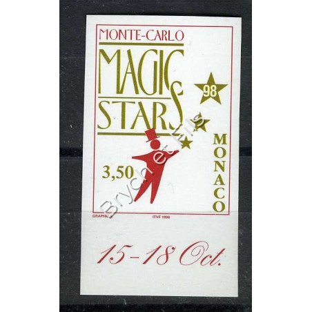 1998 MONACO N°2174 NON DENTELE MONTE CARLO MAGIC STARS xx