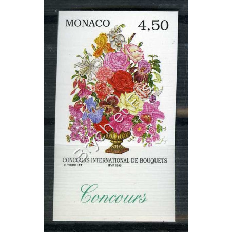 1999 MONACO N°2187 NON DENTELE 32° CONCOURS DE BOUQUETS xx