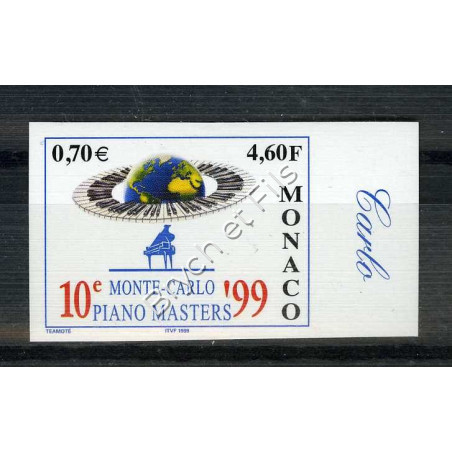 1999 MONACO N°2193 NON DENTELE 10° PIANO MASTERS xx