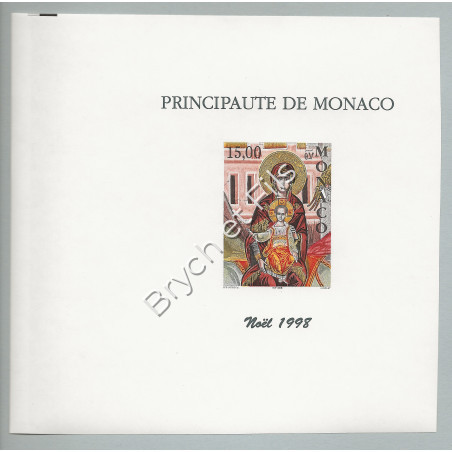 1998 MONACO BLOC N°79 NON DENTELE NOEL xx