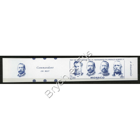 1998 MONACO N°2154 NON DENTELE ESSAI DE COULEUR 150° ANNI NAISSANCE ALBERT 1er xx