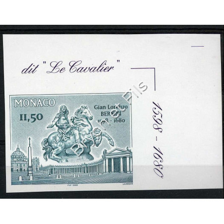 1998 MONACO N°2175 NON DENTELE ESSAI DE COULEUR 400°ANNI NAISSANCE G. L. BERNINI xx