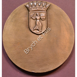 1967 MONACO MEDAILLE VILLE DE MONACO signée TSCHUDIN BRONZE