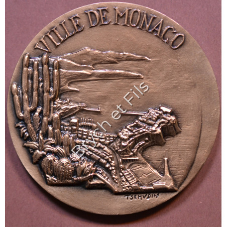 1994 MONACO MEDAILLE VILLE DE MONACO signée TSCHUDIN BRONZE