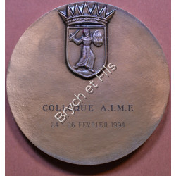 1994 MONACO MEDAILLE VILLE DE MONACO signée TSCHUDIN BRONZE